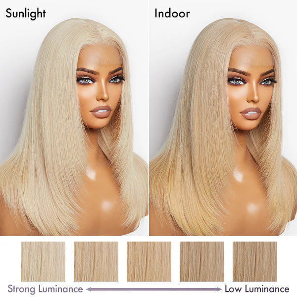 Limited Design | Blonde 613 Layered Cut Glueless 5x5 Closure Undetectable HD Lace Wig 100% Virgin Human Hair