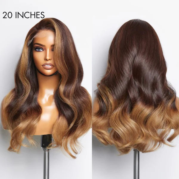 Limited Design | Blonde Ombre Highlights Loose Wave Glueless 5x5 Closure HD Lace Wig