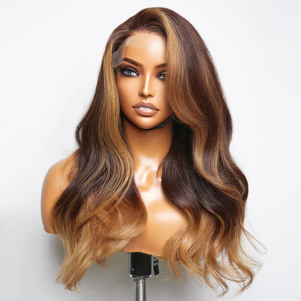 Limited Design | Blonde Ombre Highlights Loose Wave Glueless 5x5 Closure HD Lace Wig