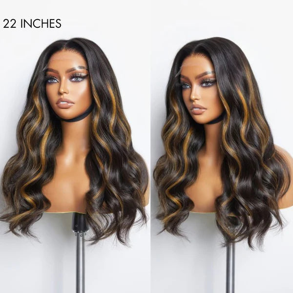 Limited Design | Blonde Piece Highlights Loose Wave Glueless 5x5 Closure HD Lace Wig