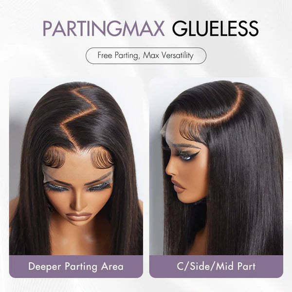 Luvme Hair PartingMax Glueless Wig Ready to Go Silky Straight 7x6 Closure HD Lace Pre Plucked & Bleached Breathable Cap