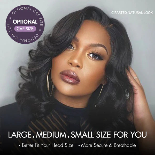 1 SEC INSTALL WIG | Gorgeous Natural Black Loose Wave 5x5 Closure Lace Glueless Short Wig 100% Human Hair | Large & Small Cap Size