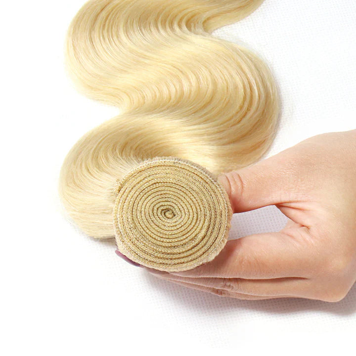 Brazilian 100% Human Hair Bundles Body Wave Blonde Hair Weaves 613 Color 4 Bundles Deal